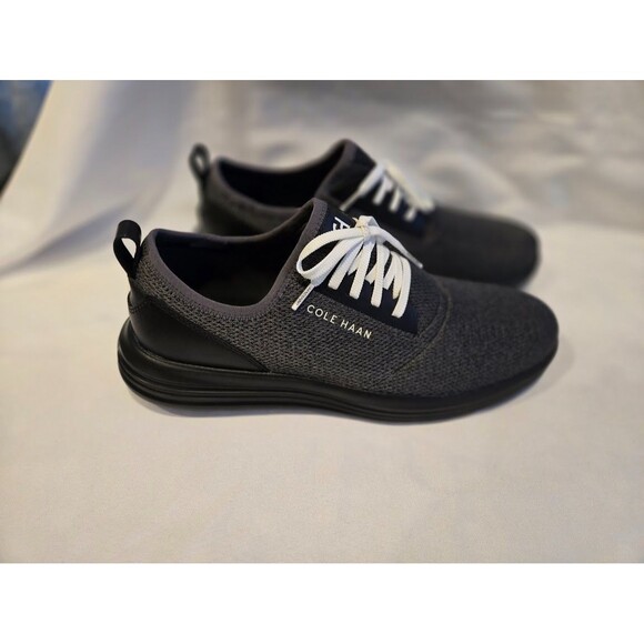Cole Haan Grand Sports Journey Knit Sneakers Black Optic White - Mens 12 M NEW
